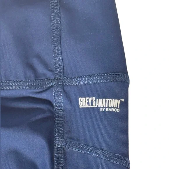 Grey's Anatomy Edge Navy Blue Flare Leg Cargo Scrubs - Picture 6 of 11